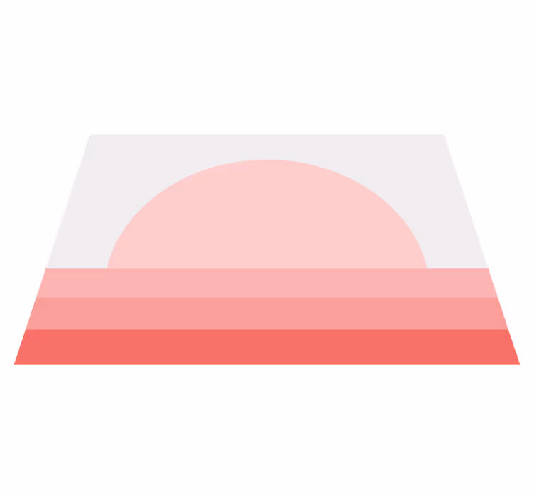 Vintage vinyl tæppe pink 70'er solnedgang - TenStickers