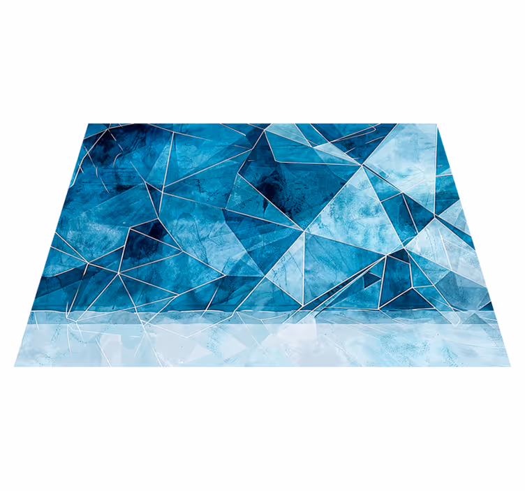 Fraktureret azure tekstur vinyl tæppe - TenStickers