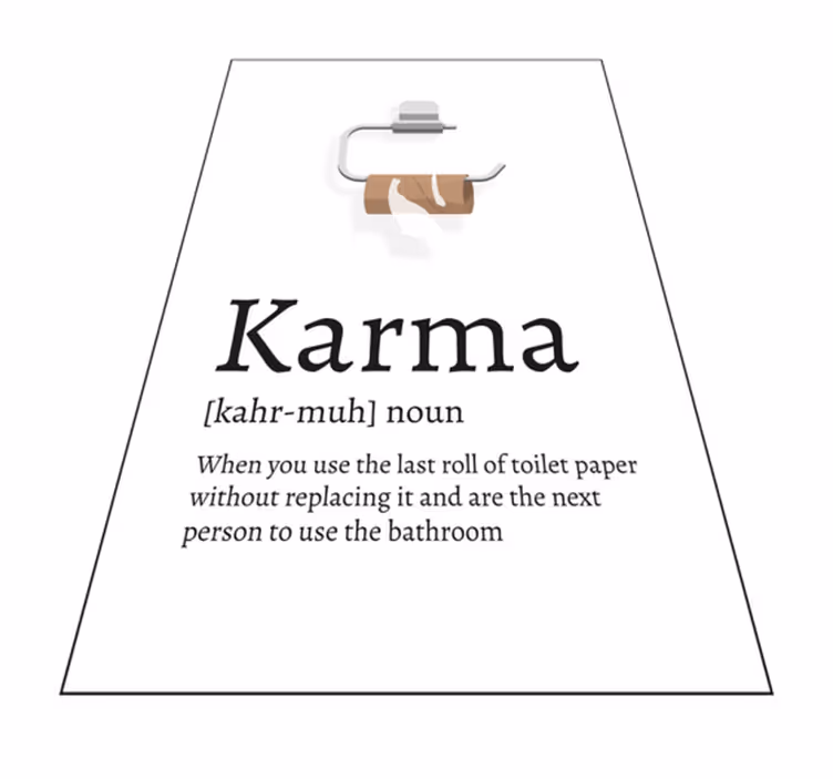 Vinyl tæppe med sætninger karma definition - TenStickers