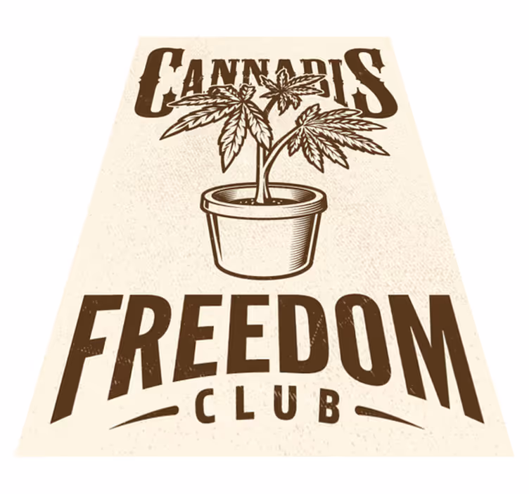 Vinyl tæppe med sætninger cannabis klub - TenStickers