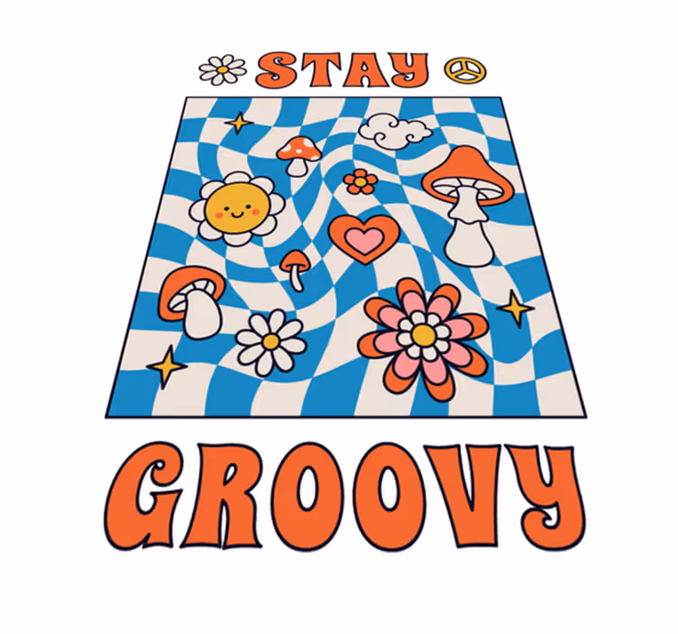 Vinyl tæppe med sætninger bliv ved med at være cool - TenStickers