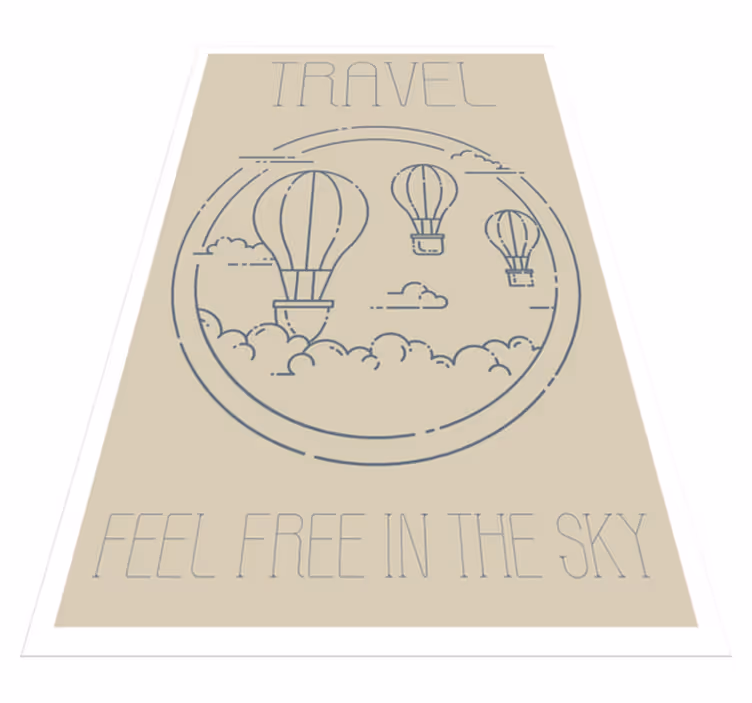 Vinyl tæppe med sætninger minimalistisk luftballon - TenStickers