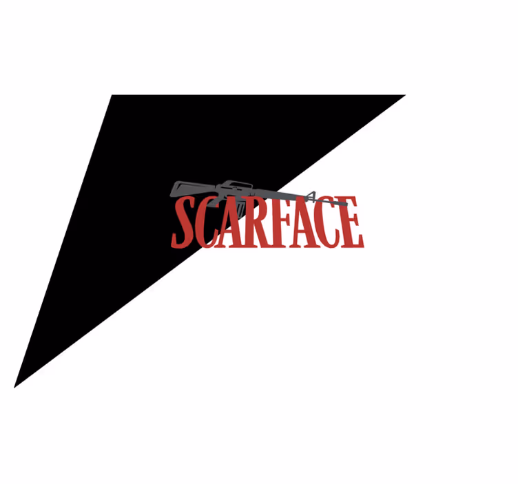 Vinyl tæppe med sætninger scarface med tekst - TenStickers
