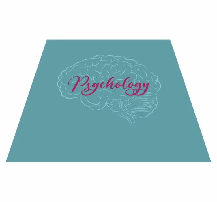 Vinyl tæppe med sætninger psychology brain - TenStickers