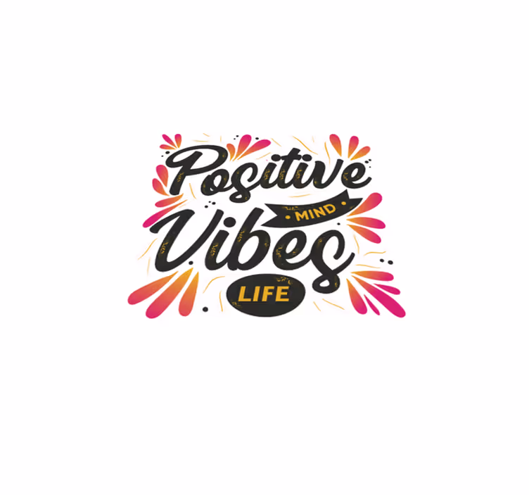 Vinyl tæppe med sætninger positivt sind positiv energi - TenStickers