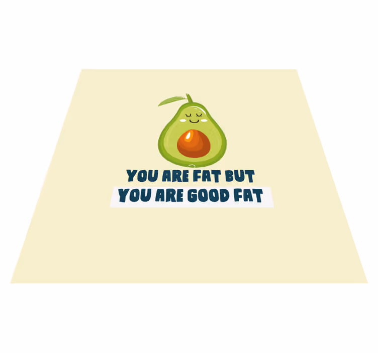 Vinyl tæppe med sjov citat om avocado - TenStickers