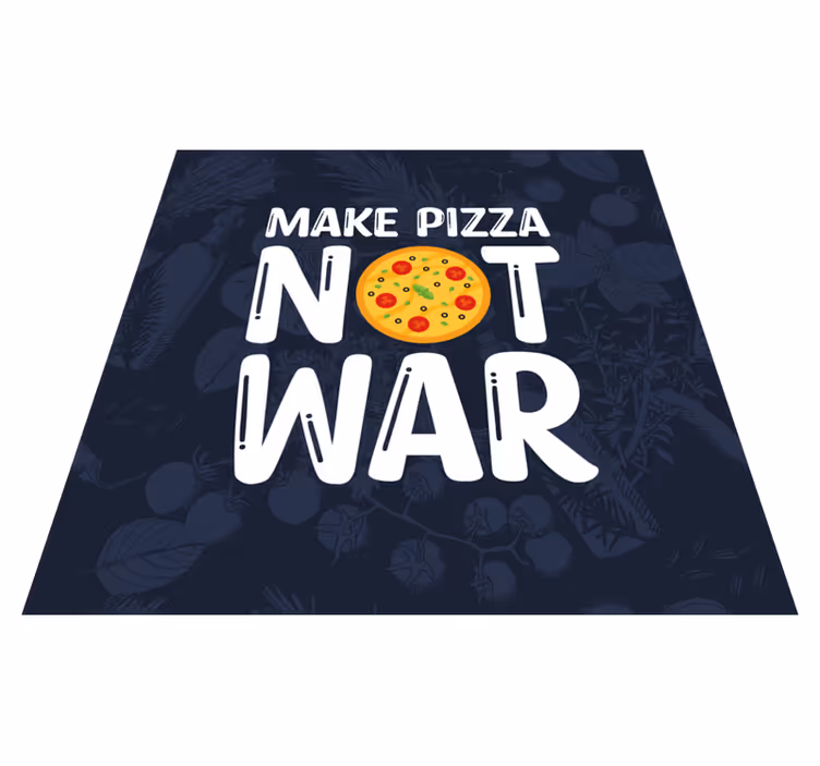 Vinyl tæppe med sjove citater laver pizza - TenStickers