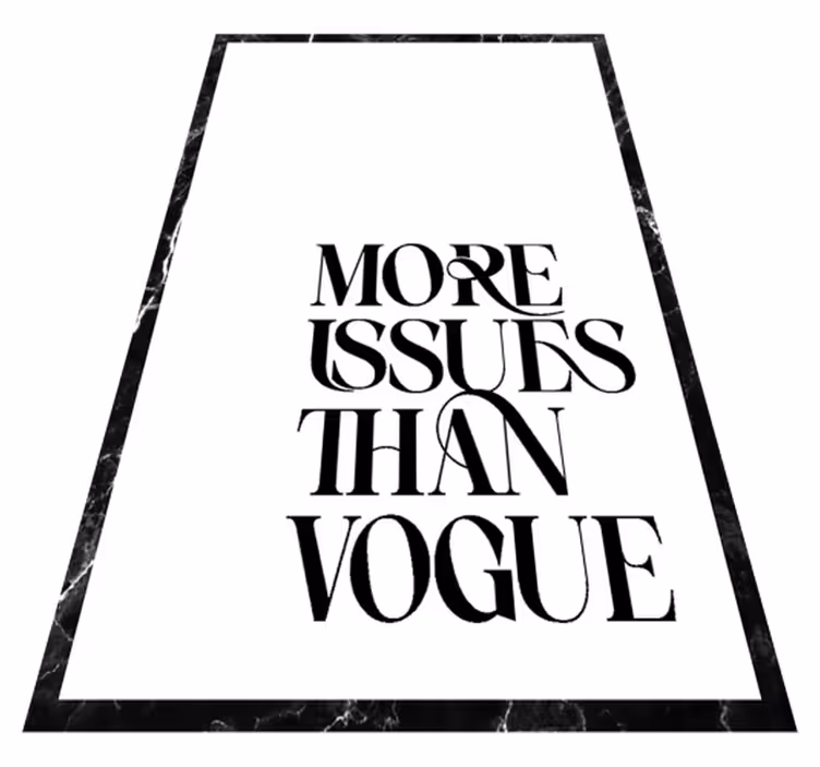 Vinyl tæppe med sætninger flere problemer end vogue - TenStickers