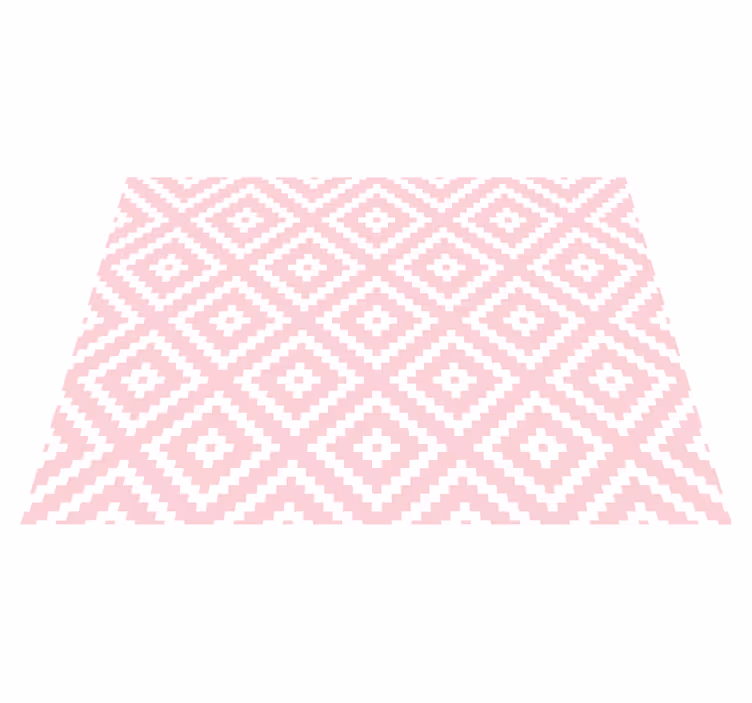 Tekstur vinyl tæppe pink firkantet geometrisk mønster - TenStickers