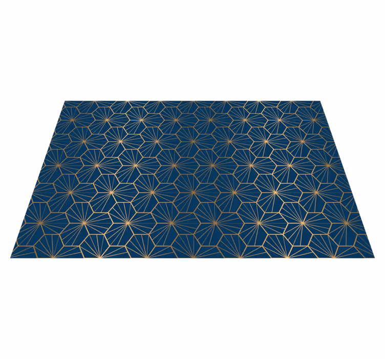 Geometriske vinyl tæppe med elegant geometrisk mønster - TenStickers