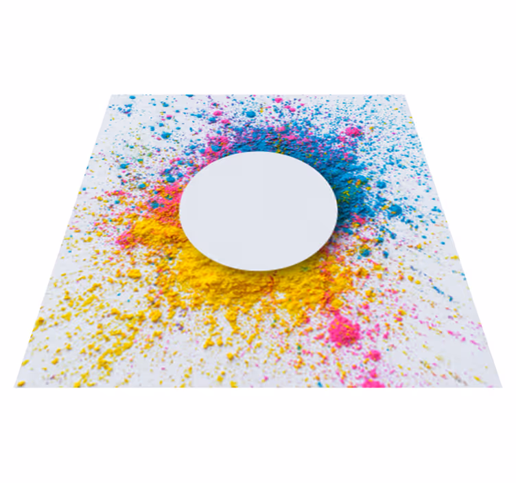 Geometriske vinyl tæppe cirkel splash - TenStickers