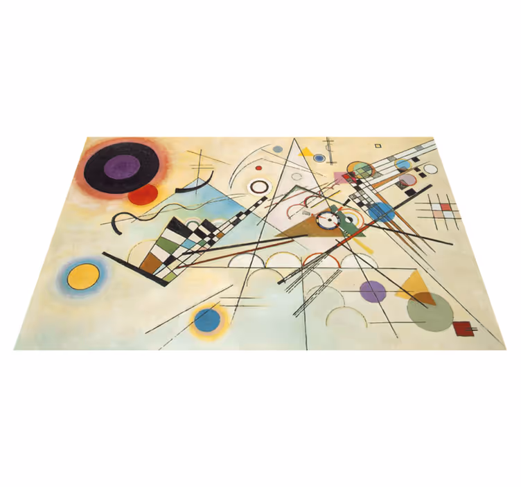 Geometriske vinyl tæppe med fantastisk geometrisk kunst - TenStickers