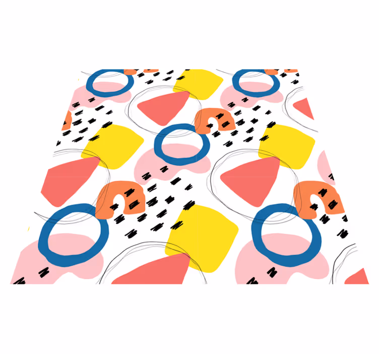 Geometriske vinyl tæppe maleri kunst geometrisk mønster - TenStickers