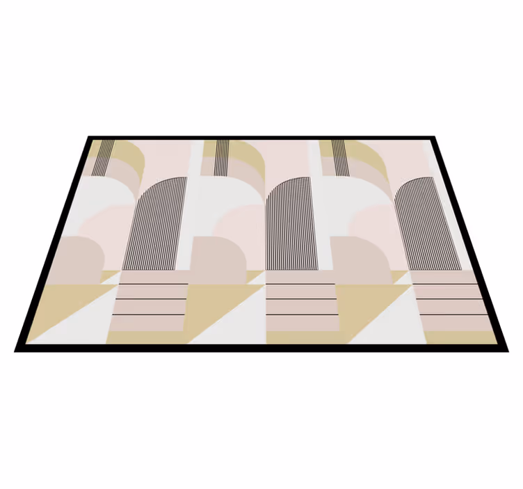 Geometriske vinyl tæppe i pastelfarver urban design - TenStickers