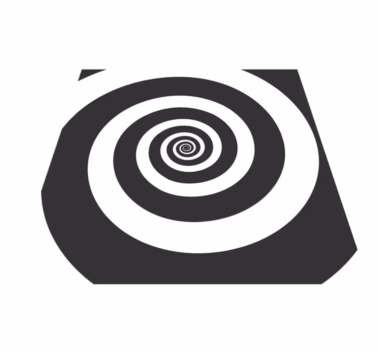 Geometriske vinyl tæppe spiralbevægelse - TenStickers