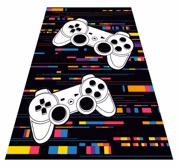 Vinyl tæppe med spil multicolor fjernbetjening - TenStickers
