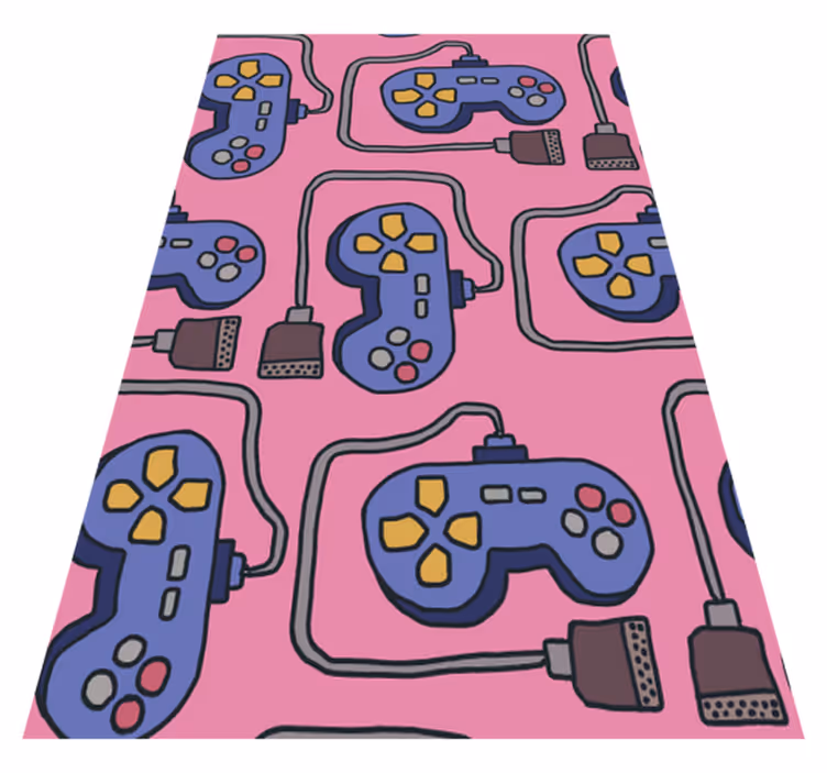 Vinyl tæppe med spil retro controller mønster - TenStickers