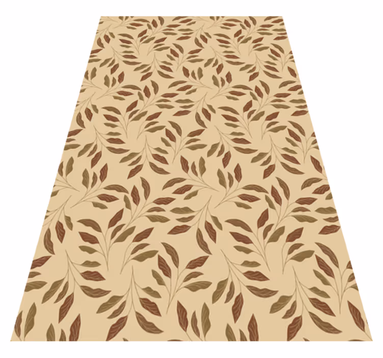 Vinyl tæppe beige bladagtig elegance - TenStickers