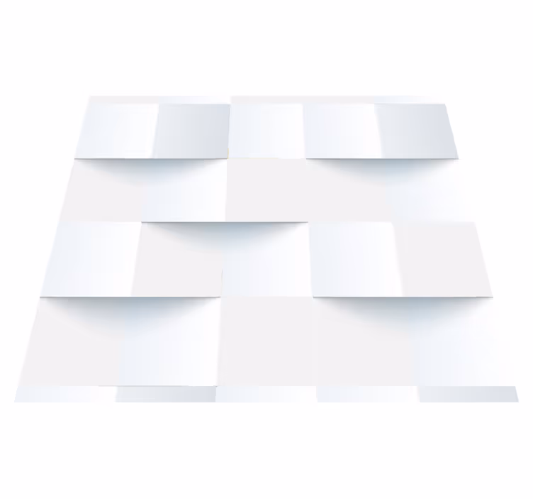 Hvidt vinyl tæppe 3d klisternoter hvid - TenStickers