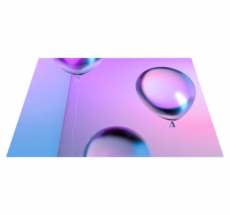 Lilla vinyl tæppe med gradient ballonarrangement - TenStickers