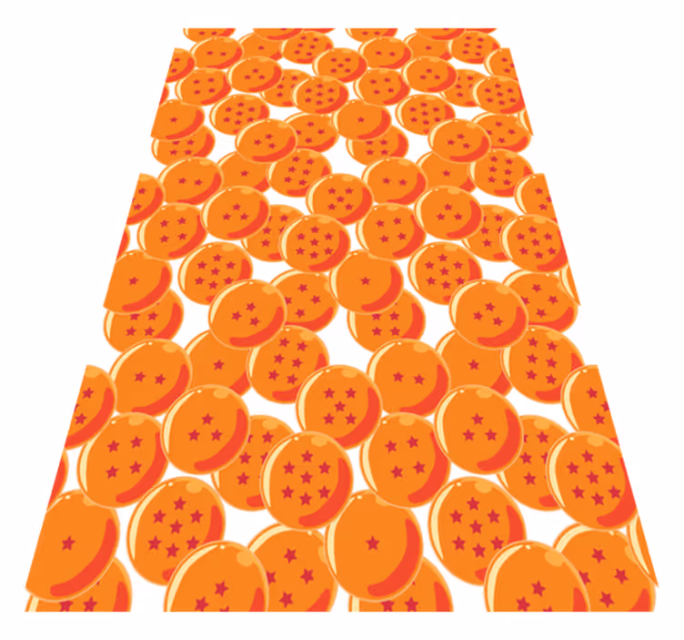 Orange vinyl tæppe dragebolde - TenStickers