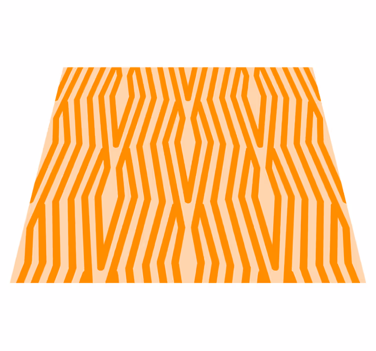Orange vinyl tæppe med abstrakt mønster - TenStickers