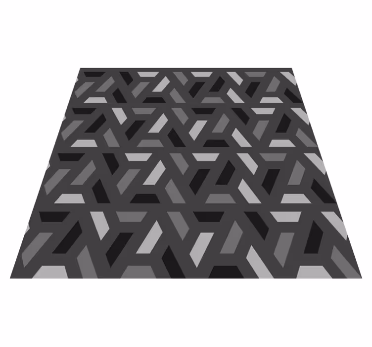 Sorte vinyl tæppe geometriske trekanter sorte nuancer - TenStickers