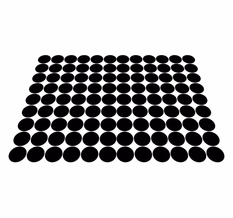 Sorte vinyl tæppe med sort prikmønster - TenStickers