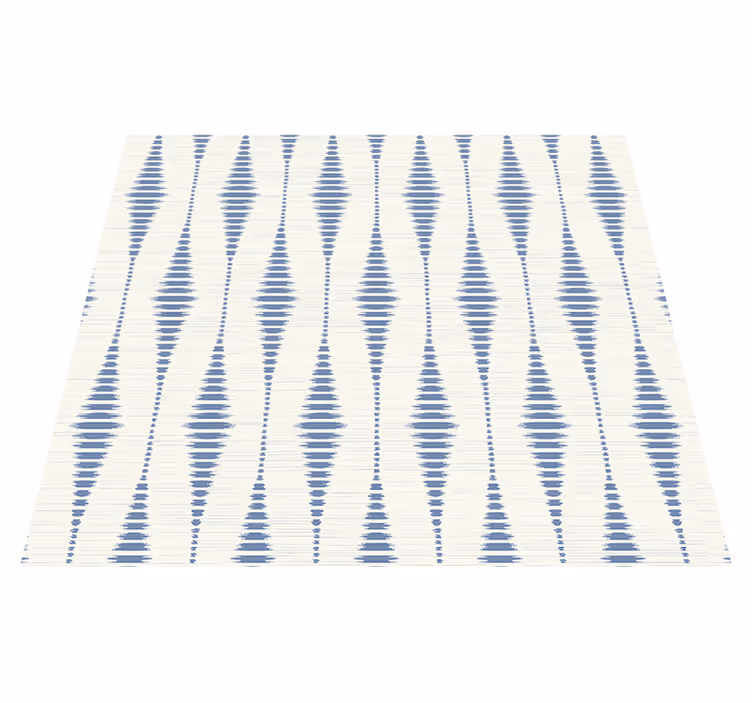 Udendørs vinyl tæppe rabaul ikat blå og beige - TenStickers