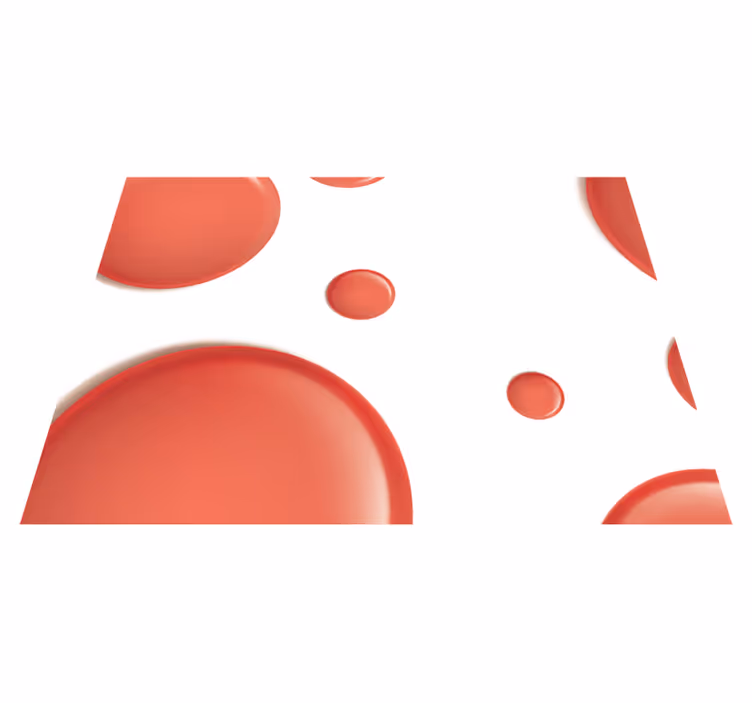 Rød vinyl tæppe rød cirkel - TenStickers