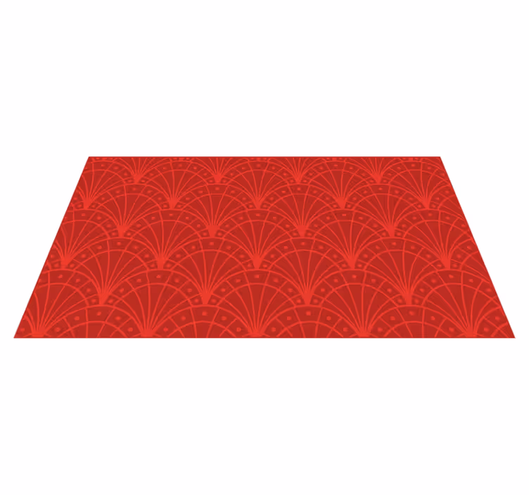 Rød vinyl tæppe elegant rød art deco - TenStickers
