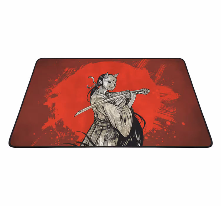 Rød vinyl tæppe med anime skilt - TenStickers