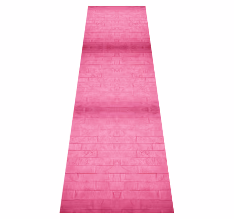 Lyserødt vinyl tæppe i intens pink murstensdesign - TenStickers