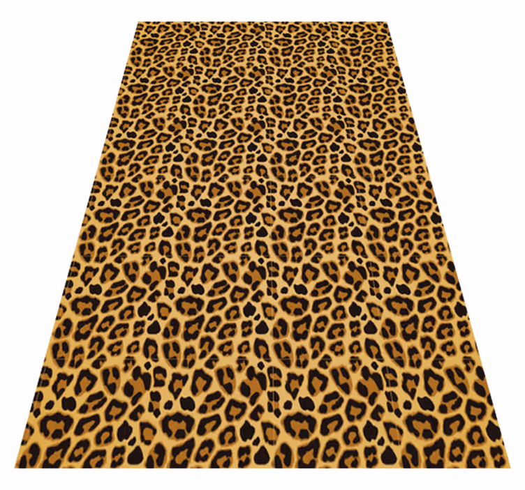 Leopardhud dyreprint vinyl tæppe - TenStickers