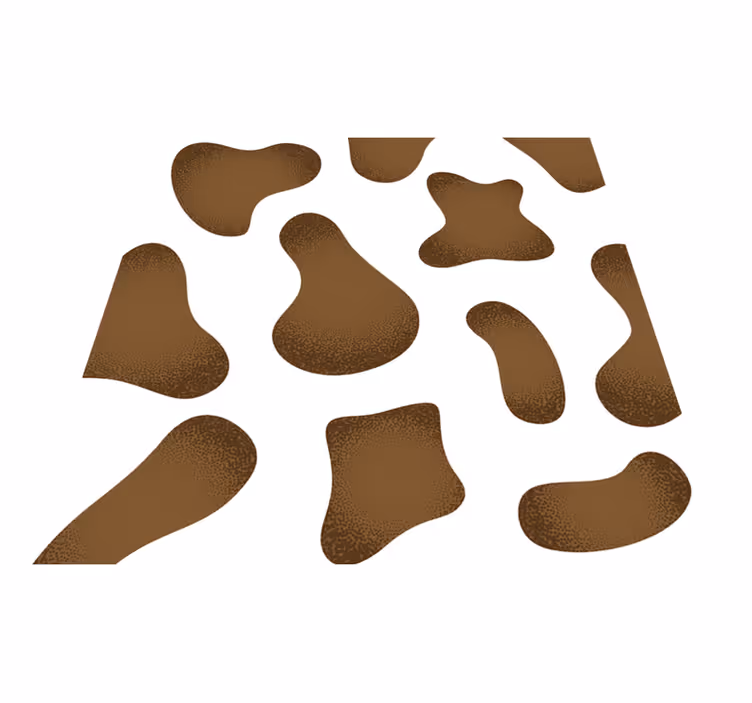 Brun ko dyreprint vinyl tæppe - TenStickers