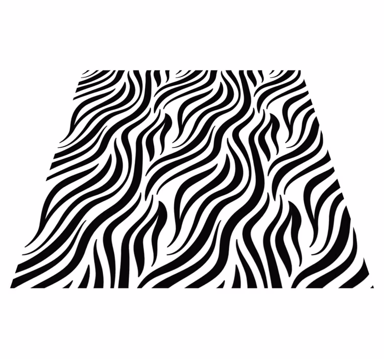 Zebra stripe, animalsk, vinyl tæppe - TenStickers