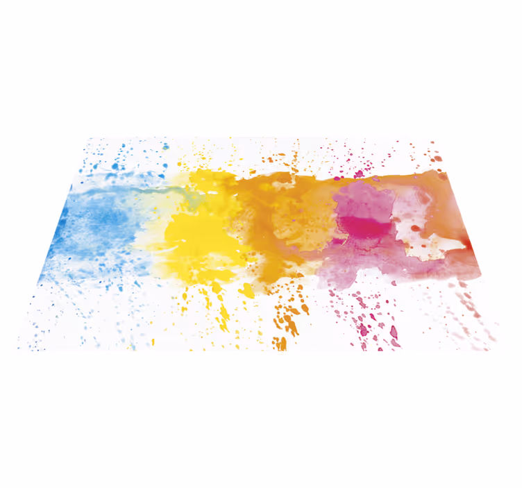 Akvarel splash moderne vinyl tæppe - TenStickers