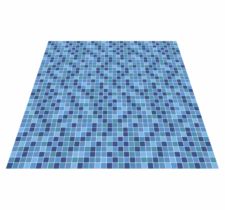 Blå swimmingpool effekt vinyl tæppe - TenStickers