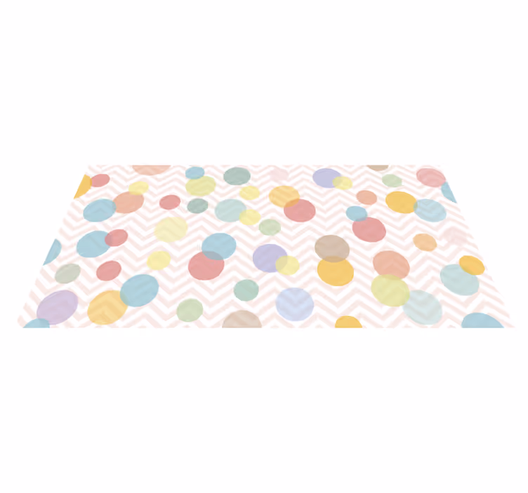 Polka prikker pastelfarver babyer vinyl tæppe - TenStickers