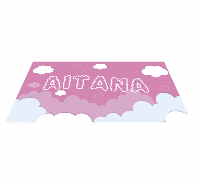Personaliserbar pink himmel babyer vinyl tæppe - TenStickers
