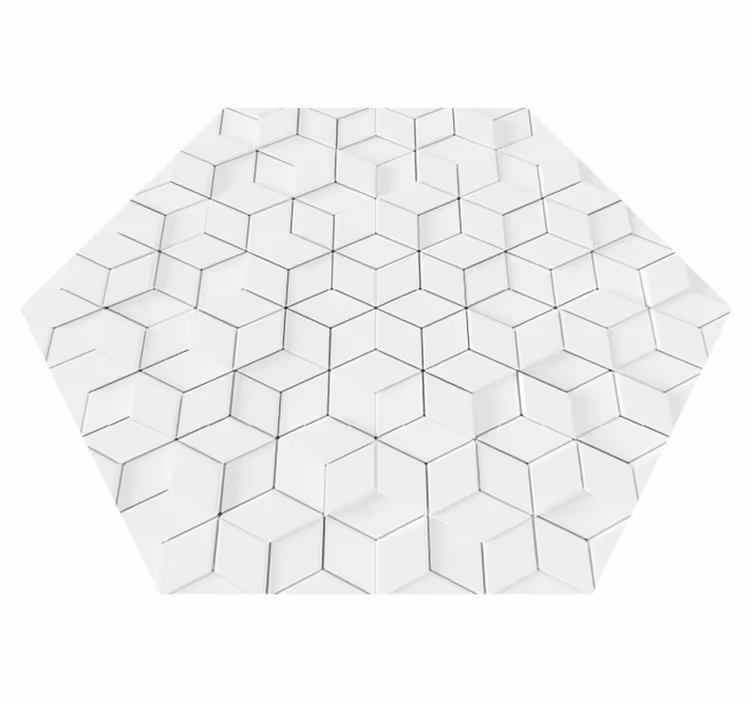 Geometrisk relieffekt af vinyltæppet - TenStickers