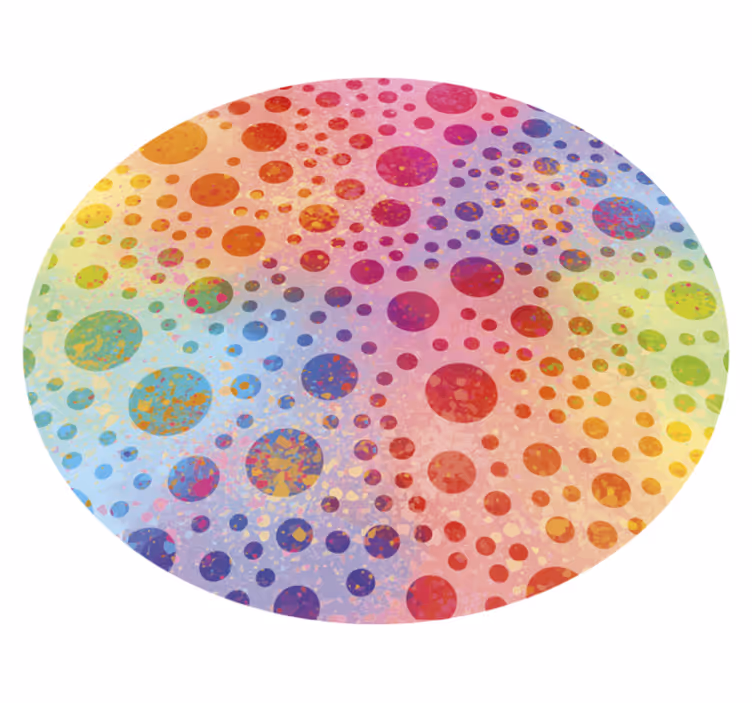 Vinyl tæppe festivalen af holi cirkler - TenStickers