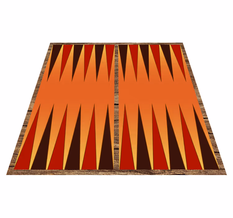 Fantastisk backgammon brætspil vinyl tæppe - TenStickers