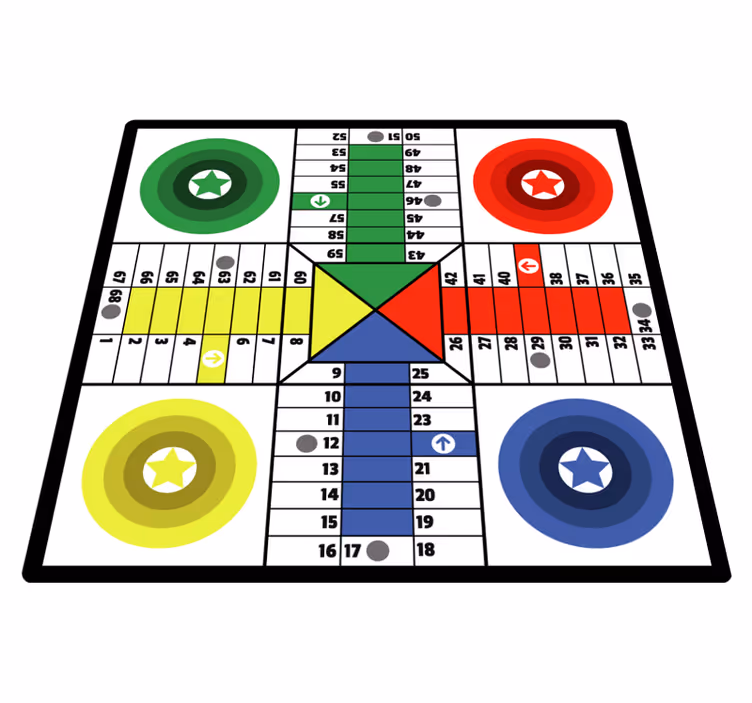 Fantastisk parchis brætspil vinyl tæppe - TenStickers