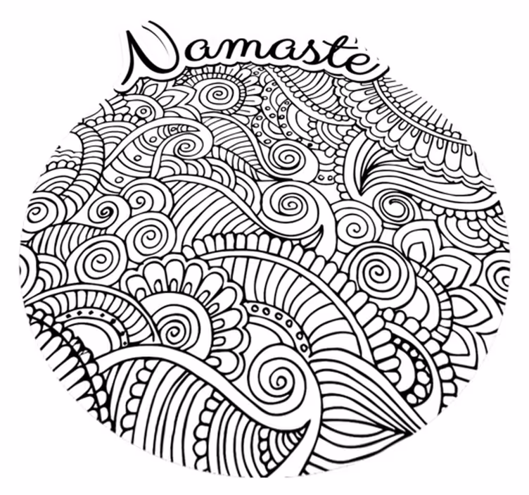 Mandala namaste vinyl tæppe - TenStickers