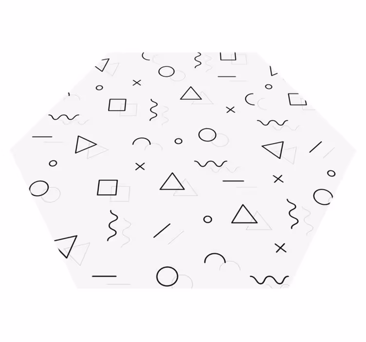 Memphis stil minimalistisk vinyl tæppe - TenStickers
