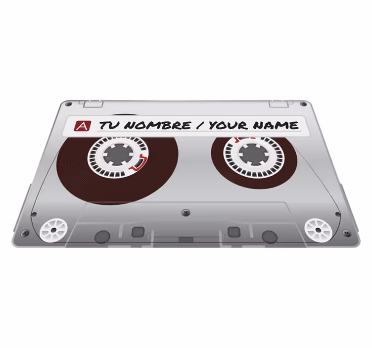 Tæppe pvc radiokassette med navn - TenStickers