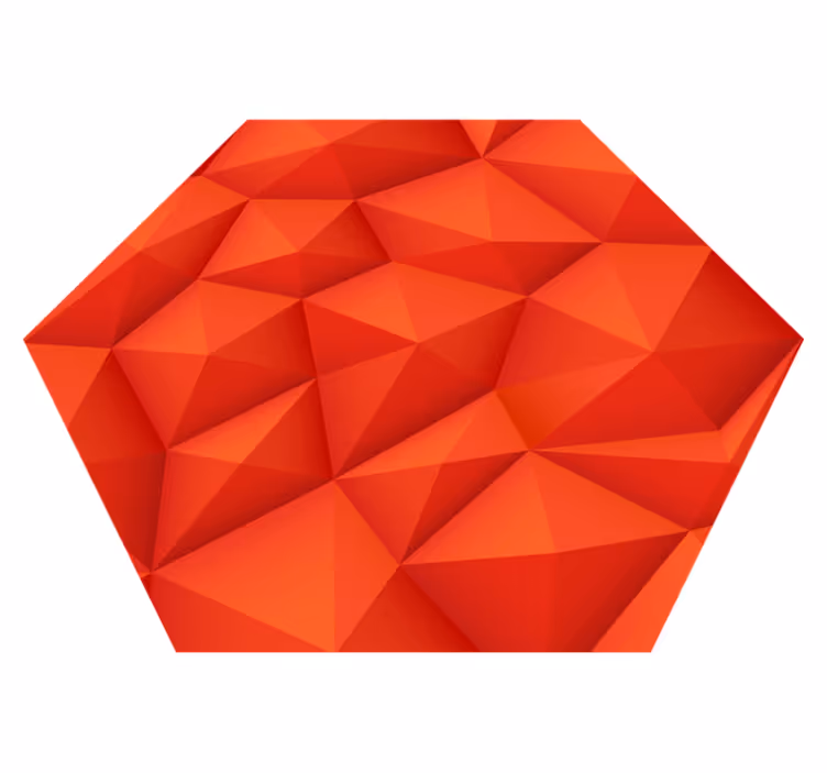 Moderne hexagonal rød trekantetæppe - TenStickers
