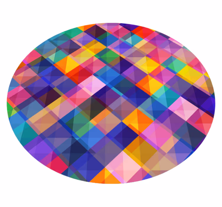Moderne farvet mosaikvinyltæppe - TenStickers