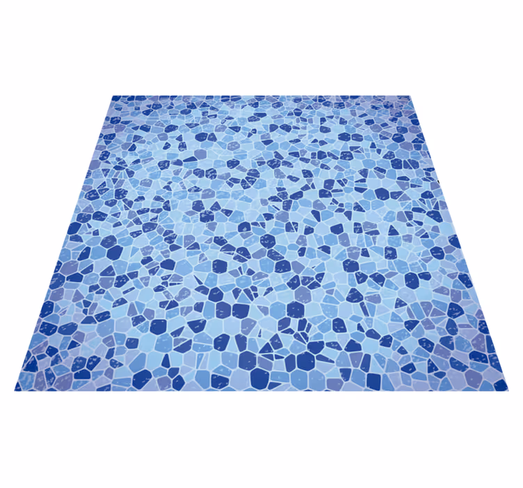Mosaik blå toner vinyl tæppe - TenStickers